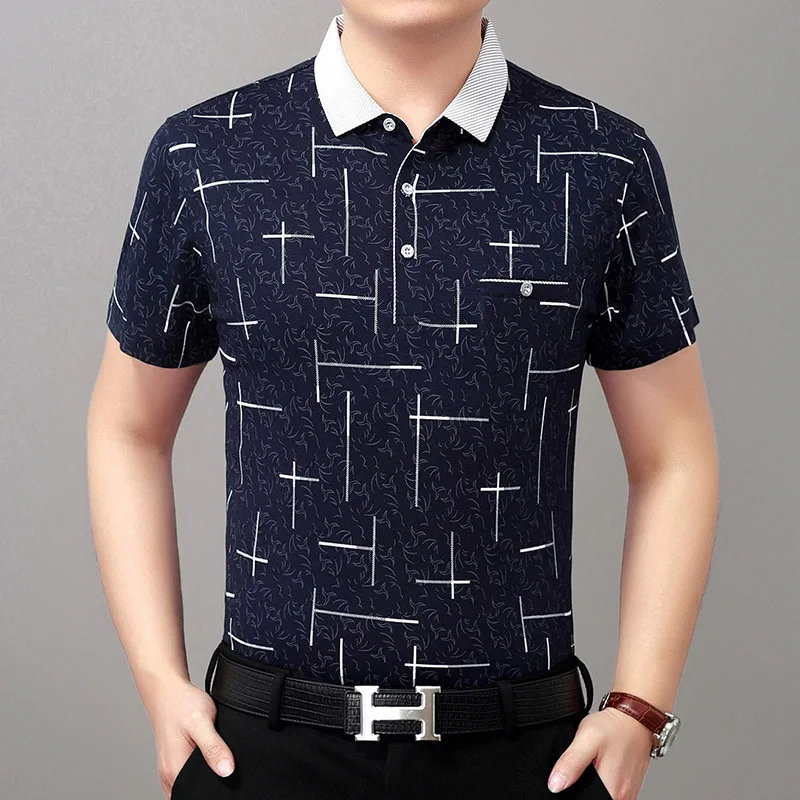 

Мужская хлопковая футболка с коротким рукавом, с карманами