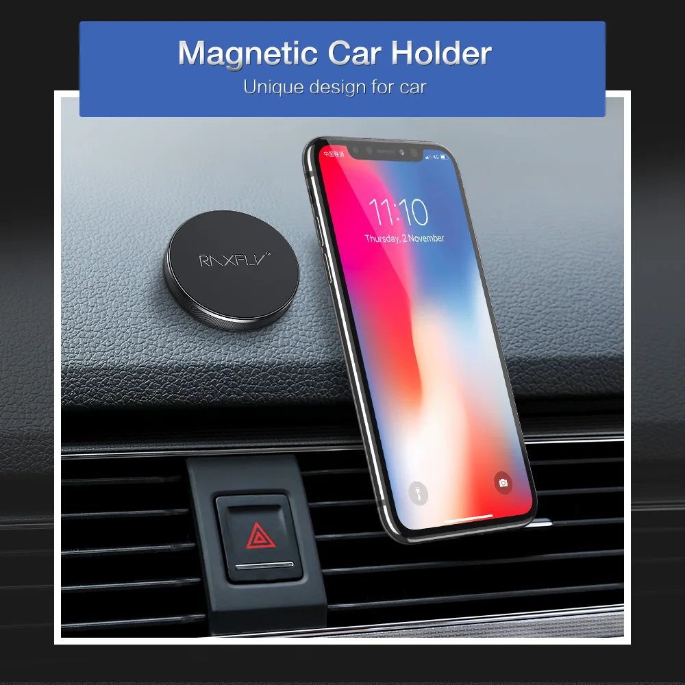 Магнитный автомобильный держатель для телефона iPhone X Samsung Xiaomi HUAWEI Mate 30 Pro