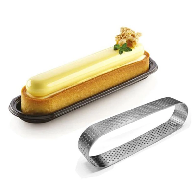

5PCS Mini Mousse Cake Ring Stainless Steel Perforated Mold DIY Mousse Ring Dessert Cookies Baking Mould Baking Tools