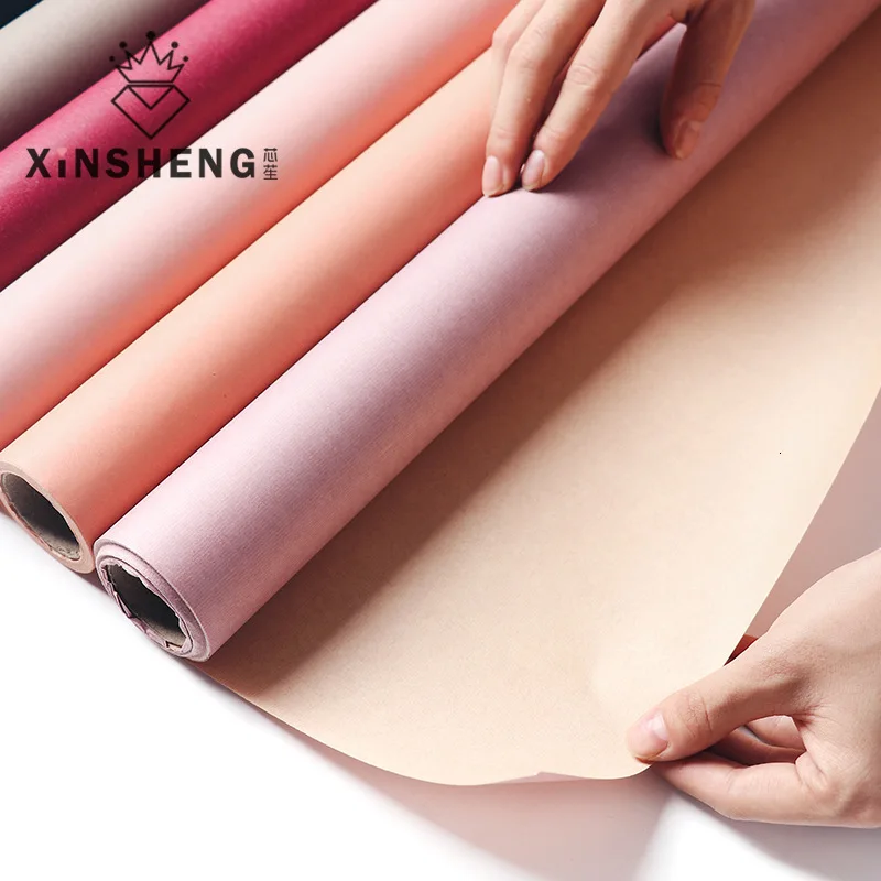 60 см * 15 ярдов двусторонняя цветочная упаковка рулон крафт-бумаги