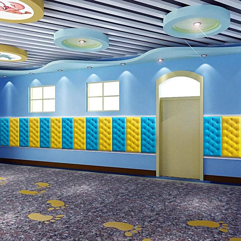 

Self-adhesive 3D Wall Soft Bag tiles Wall Panels Home Decor Leather Waterproof Self adhesive Wallpaper kids room 30*60cm
