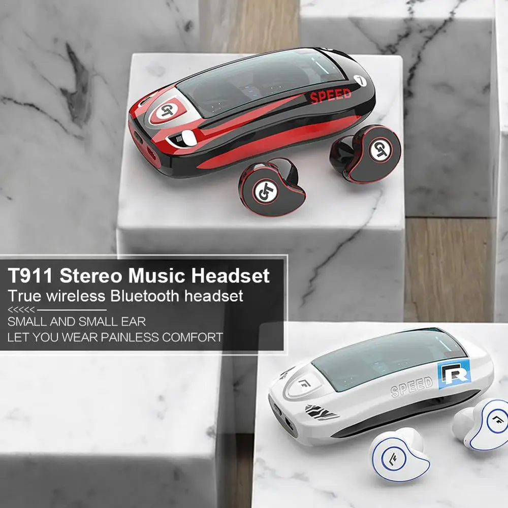 TWS Bluetooth V5.0 наушники в ухо Беспроводная гарнитура водонепроницаемые спортивные 6D