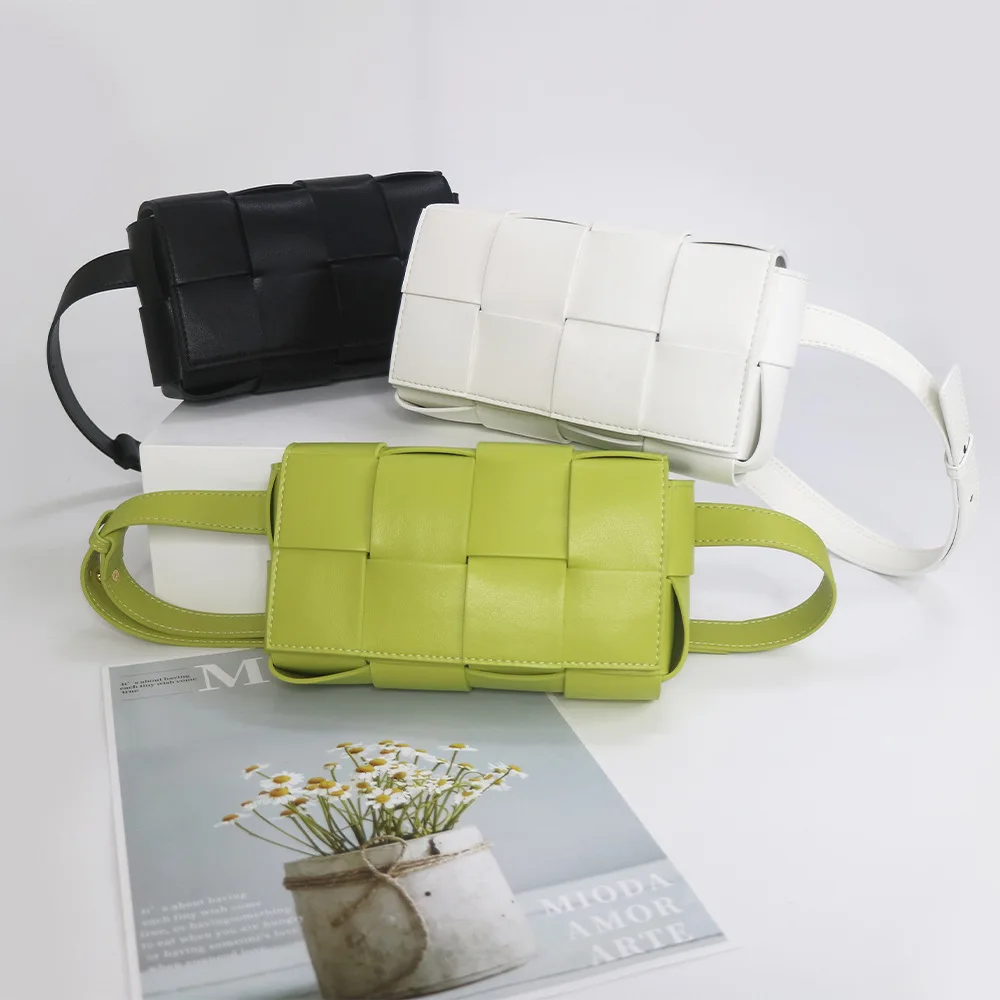 

Luseai 2021 New Fashion Simple Cowhide Woven Genuine Leather Shopping Personalized Women's Bag Flip Lovely Single Shoulder