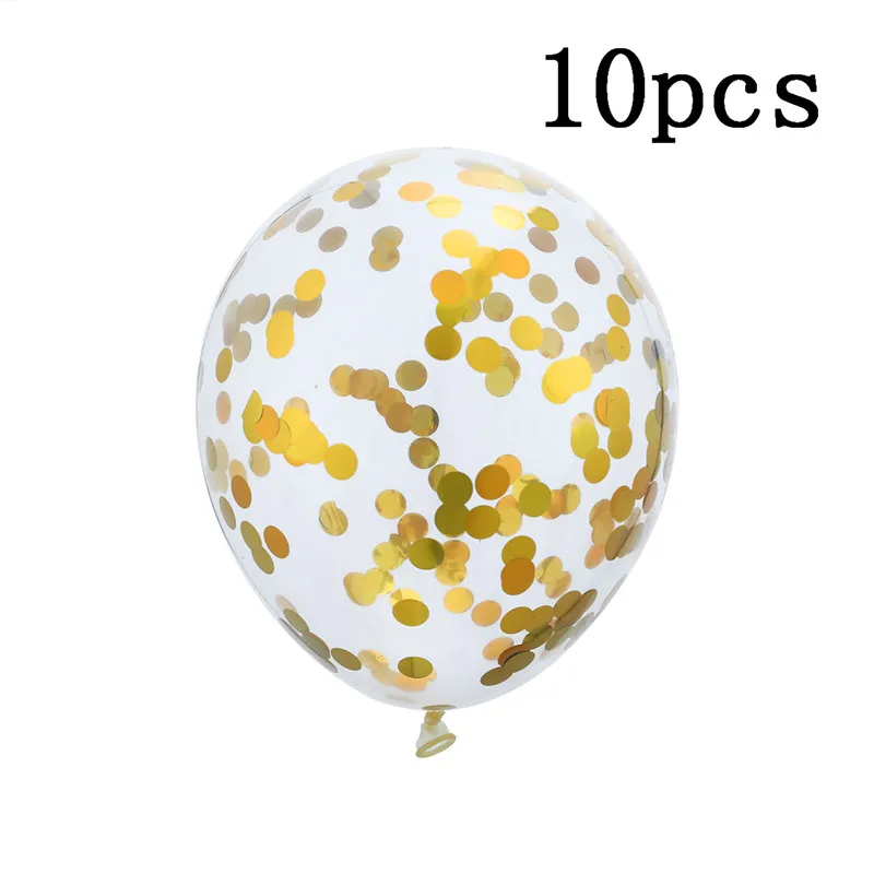 10pcs gold confetti Акула вечерние украшения 12 дюймов Латекс Акула воздушные шары "Океан" воздушный шар "Конфетти" День рождения воздушный шар Дети партия поддерживает поставки - Цвет: 10pcs gold confetti
