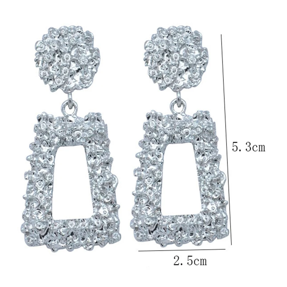 Женские Геометрические серьги большие висячие Европейского дизайна 2019 |