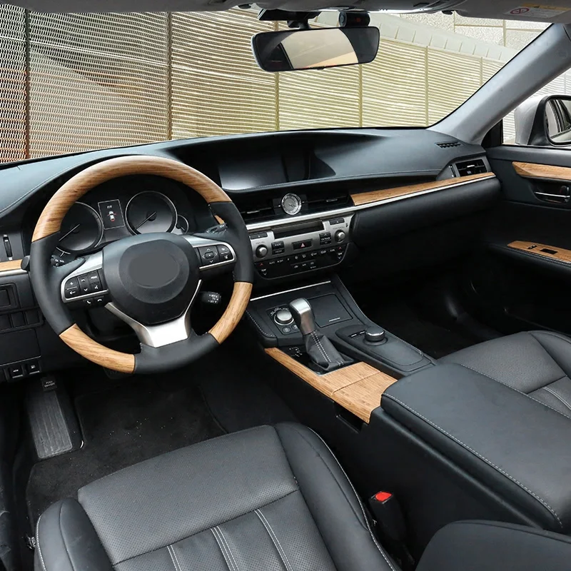 

Lsrtw2017 for Lexus Es ES200 250 300h Car Gear Panel Dashboard Armrest Panel Wood Grain Interior Mouldings Accessories