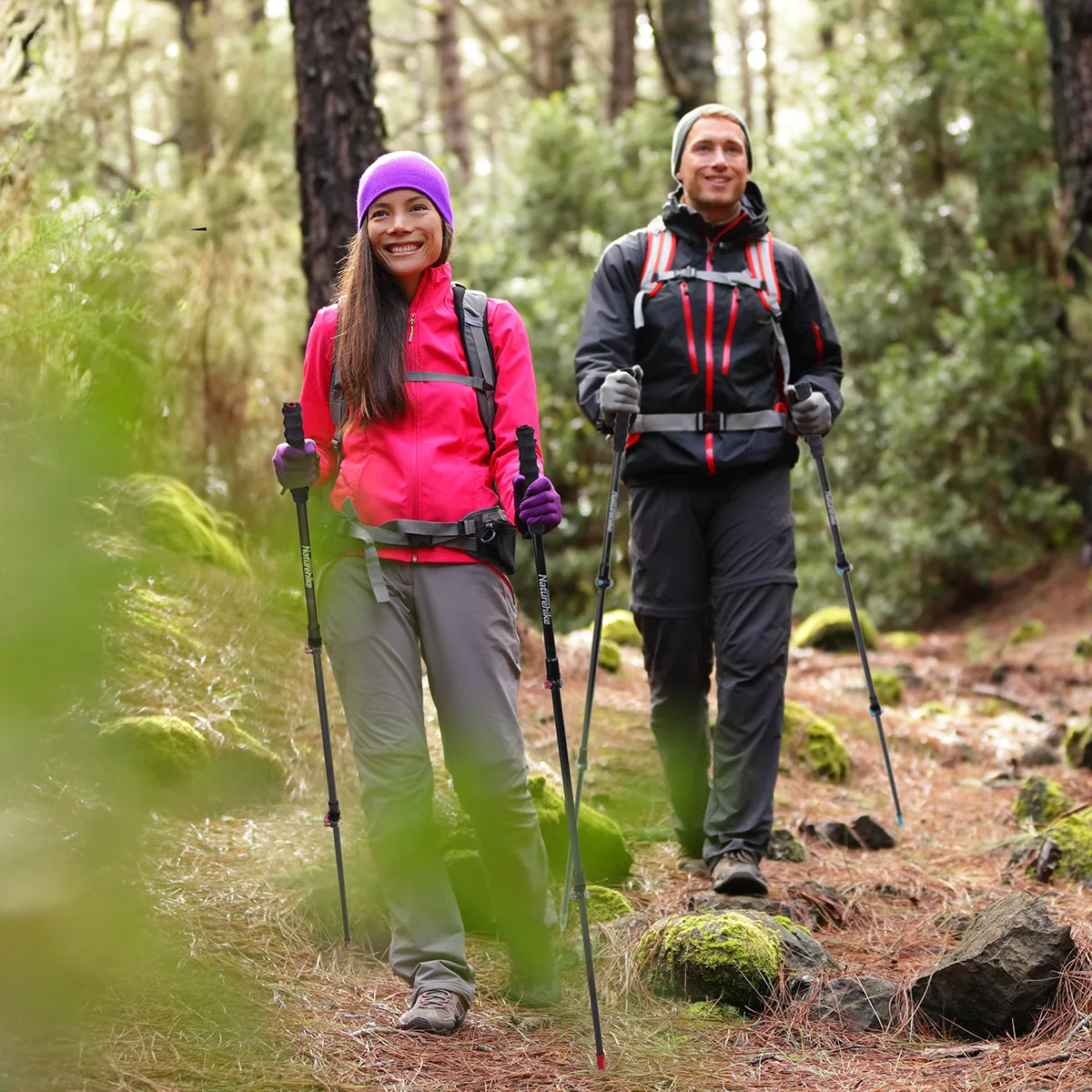 

Naturehike Walking Poles Adjustable External Lock Trekking Poles Telescopic Carbon Fiber Walking Sticks Mountaineer Hiking Stick