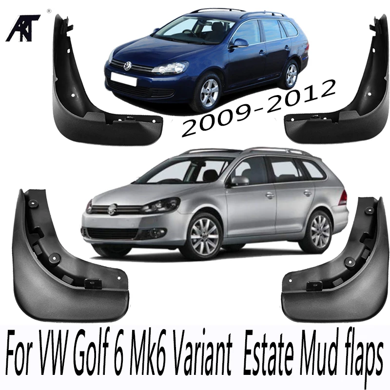 Mud Flaps For VW Jetta Sportwagen Golf 6 Mk6 Variant Wagon Estate 2009 - 2012 Mudflaps Splash Guards Front Rear Mudguard