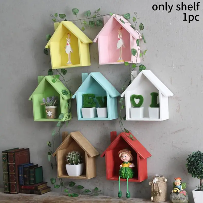 Деревянный настенный декоративный держатель для гостиной украшение в форме дома