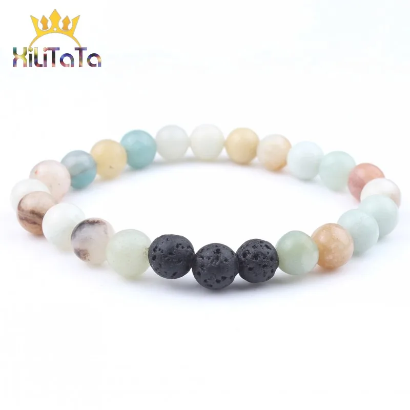 Браслет с агатом Лазуритом тигровым глазом бирюзой чакрами браслеты для йоги |