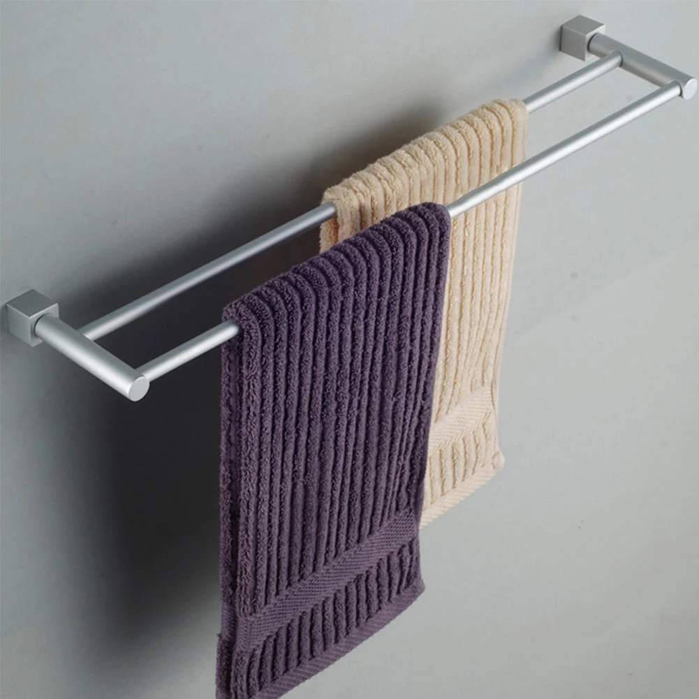 

Simple Style Space Aluminum Rack Towel Rail Wall Mounted Holder Towel Shelf