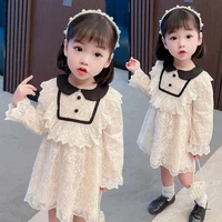 princess floral spring summer girls dress kids teenagers children clothes outwear special occasion long sleeve high quality
