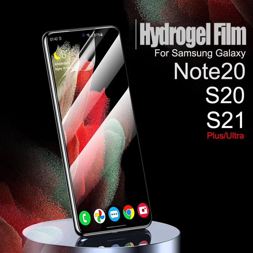 

2~4Pcs Soft Glass for Samsung S21 Plus Hydrogel Film S20/S21/Note20 Protective Film Samsung Galaxy S21 Ultra Screen Protector