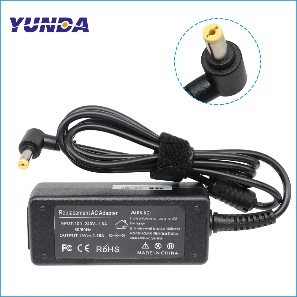 

40Watt 19V 2.15A 5.5*1.7mm AC Adapter Power Supply Charger for Acer Aspire Laptops