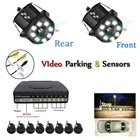 Высококачественный датчик парковки автомобиля, 8 датчиков s, 7 цветов на выбор для заднего и переднего камеры, звуковая сигнализация, зуммер, показывает расстояние