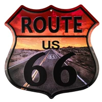 vintage home decor route 66 highway shield wholesale metal sign