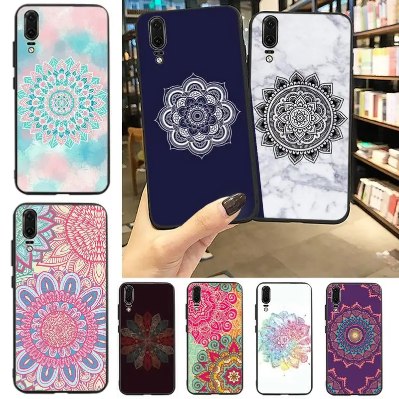 

Color mandala Phone Case For Huawei P20 P30 P40 lite Pro P Smart 2019 Mate 10 20 Lite Pro Nova 5t