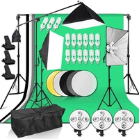 3375w softbox lighting continuous photo studio kit boom arm 2x3 background support stand portrait video photography shooting
