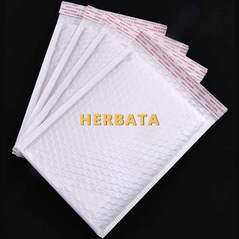 HERBATA (200*250 мм) 10 шт./лот конверты с белым жемчугом курьерские Сумки