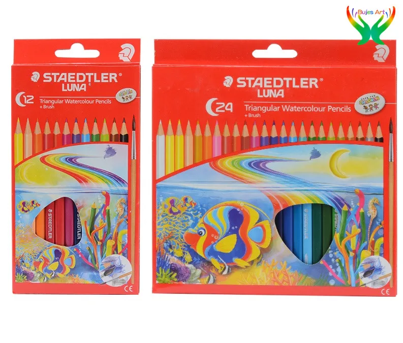 Оригинальный 12/24 водорастворимый цветной карандаш Германия Staedtler Лана платье с