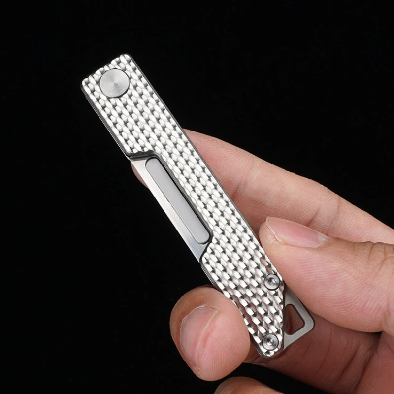 

Folding Knife Scalpel Function Titanium Alloy Handle Gift Pocket Knives With Replaceable Blade