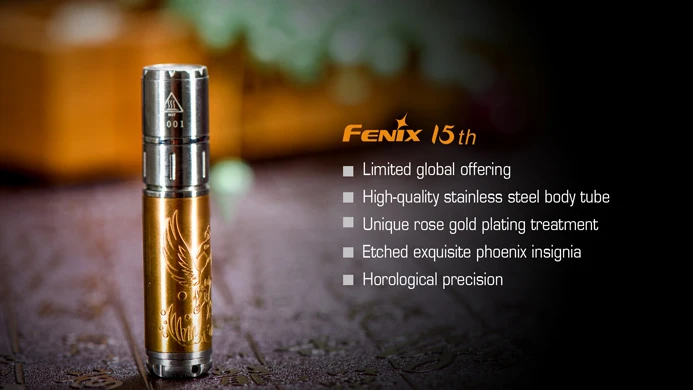Чрезвычайно Ограниченная серия Fenix 15th Юбилей фонарик со свободными AAA Батарея