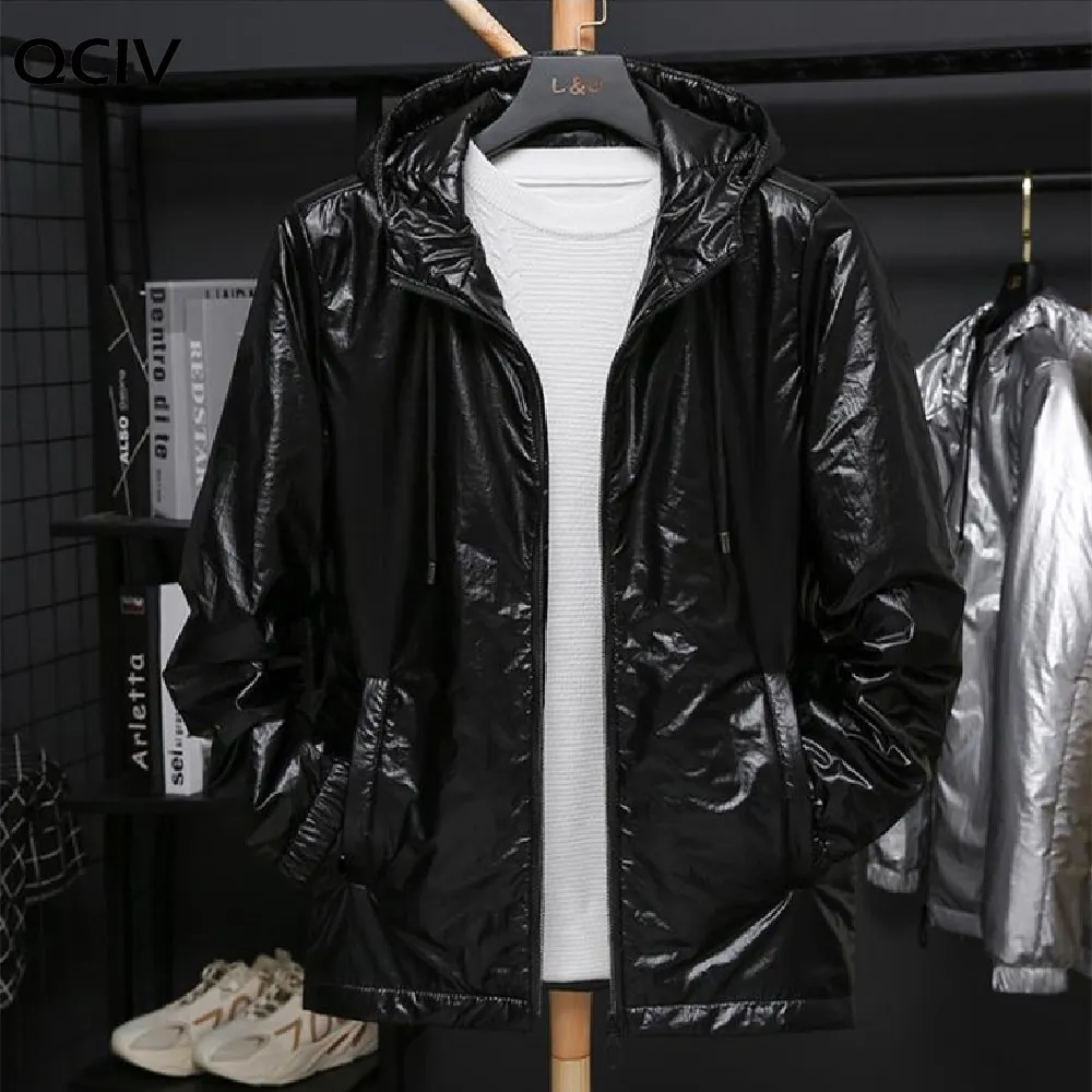 

Spring and autumn men's outerwear fashion youth trend waterproof glossy loose thickened and contracted casual jacket