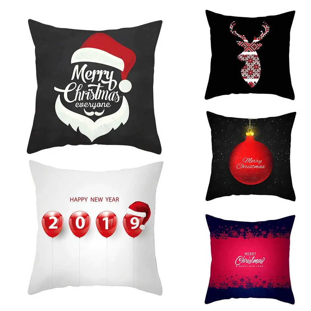 1 шт. новогодний чехол для подушки 45 х45 см|Наволочки| |