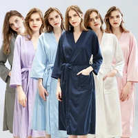 2021 summer newest style large size waffle fabric robes beauty couple gowns multi colors large size women home wear