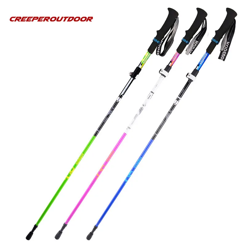 

Walking Stick Carbon Fiber Aluminum Alloy 5 Section Adjustable Climbing Hiking Poles Trekking Telescopic Sticks