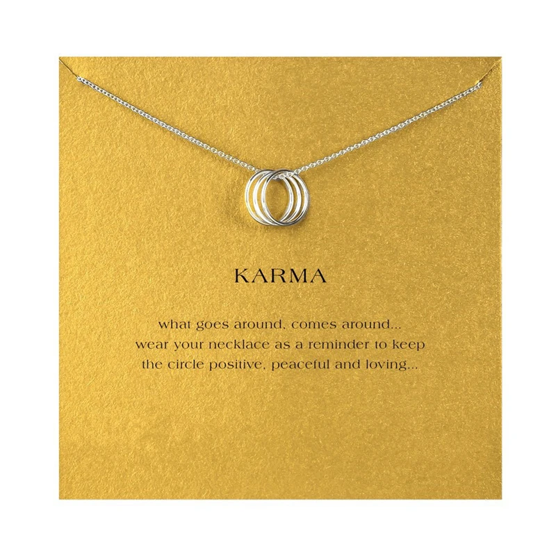 Цепочка с подвеской в минималистичном стиле женская ожерелье из трех колец