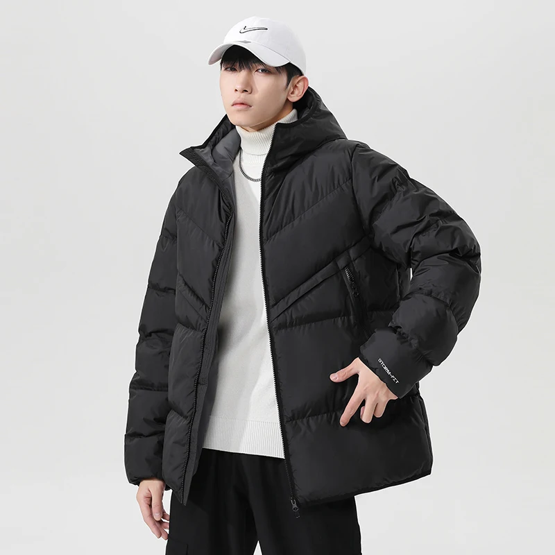 Ветровка мужская водонепроницаемая Бомбер с капюшоном приталенная в стиле