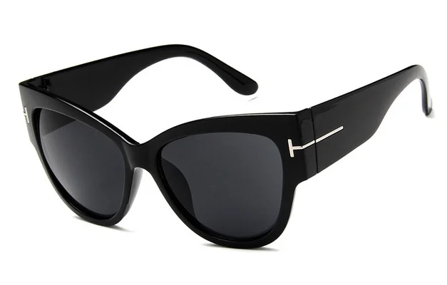 

Sunglasses Women Luxury Designer T Fashion Black Cat Eye oversized Sunglasses Female Gradient Sun Glasses