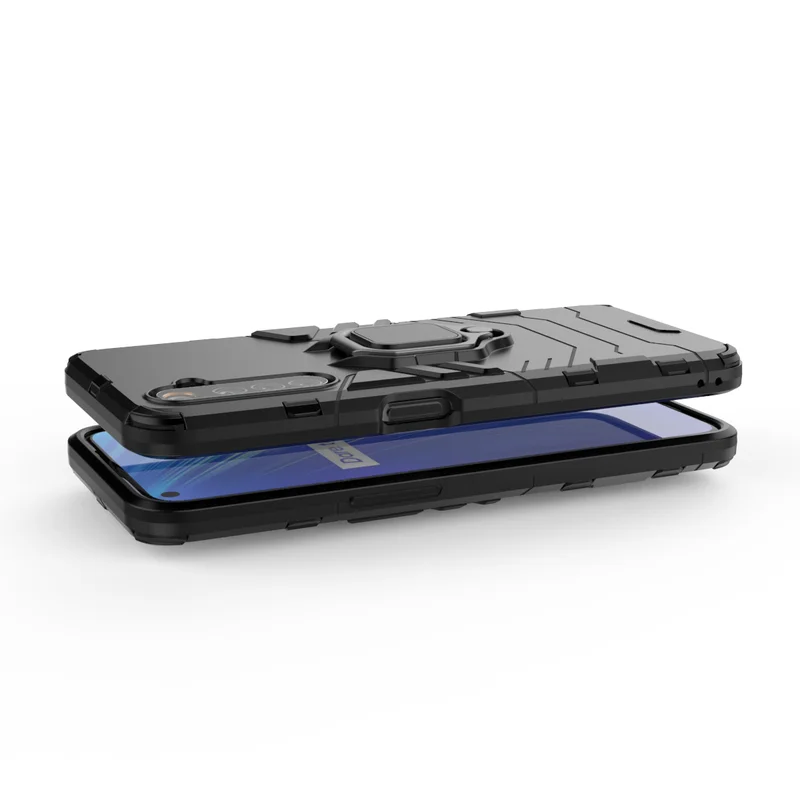 Чехол для телефона OPPO Realme 6 чехол броня PC кольцо держатель Kickstand жесткий