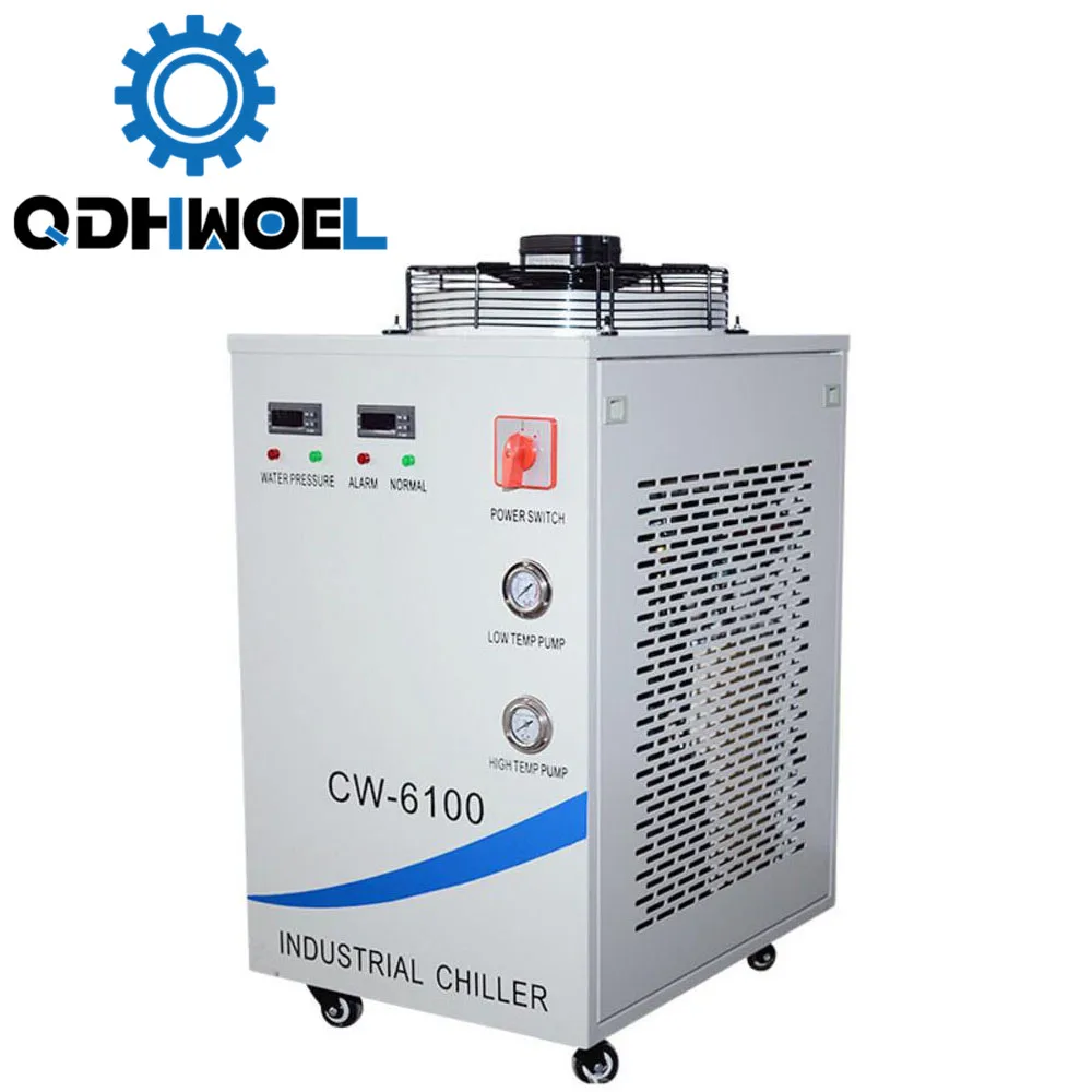 220В CW 6100AH ЧПУ шпиндель охладитель воды для охлаждения двойной 200 Вт или один 400 CO2