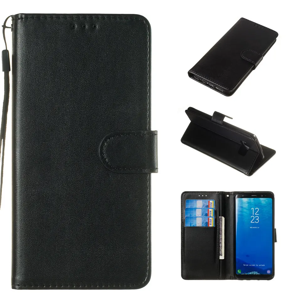Роскошный Одноцветный чехол для Huawei Enjoy 9 7s 8 Plus Mate 10 Lite 20 Pro P30 P20 P8 2017 чехол-бумажник
