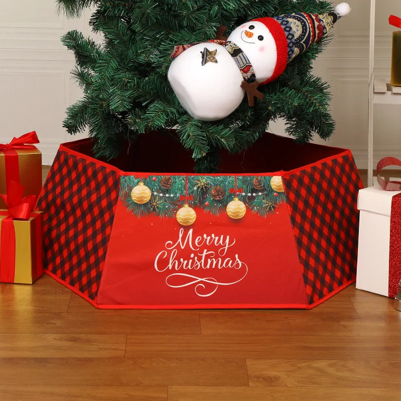 

120cm Big Christmas Tree Skirt New Year 2022 Decor Noel Decoration Father Frost Round Mat Large Carpet Artificial Father Frost