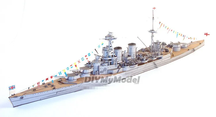 DIYMyModeI-rompecabezas de juguete hecho a mano, modelo de papel artesanal, HMS, a escala 1:400-2