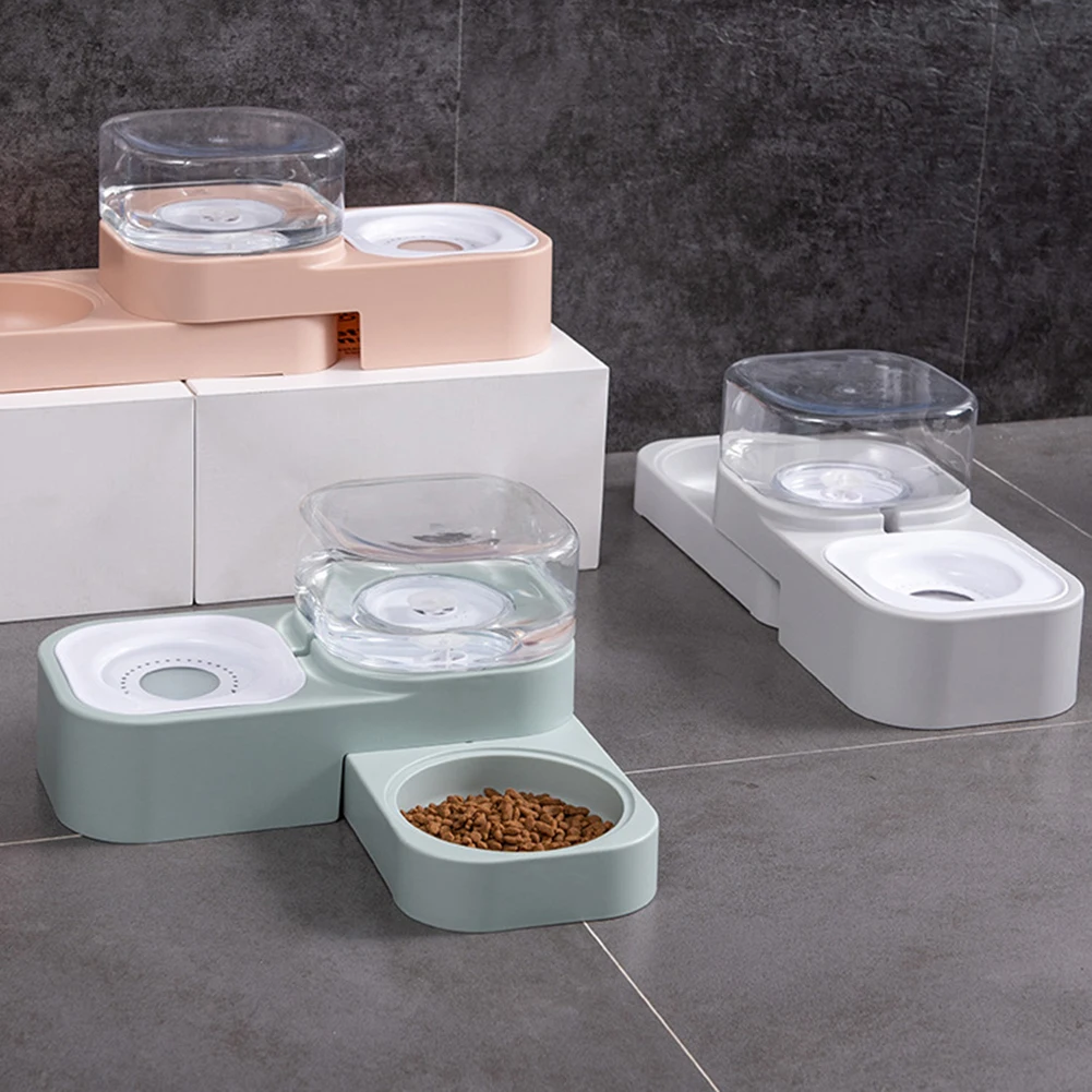 

Dogs Cats Automatic Feeder Bowl Pet 2 in 1 Water Food Container Bowl Food Container with Waterer Pet Waterer Feeder