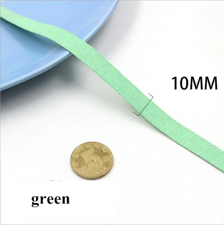 green 20 м веревка из искусственной кожи 10 мм Тонкий замшевый шнур/кружево/лента DIY стринги ювелирные изделия ожерелье браслет толщина 0,7 мм - Цвет: green