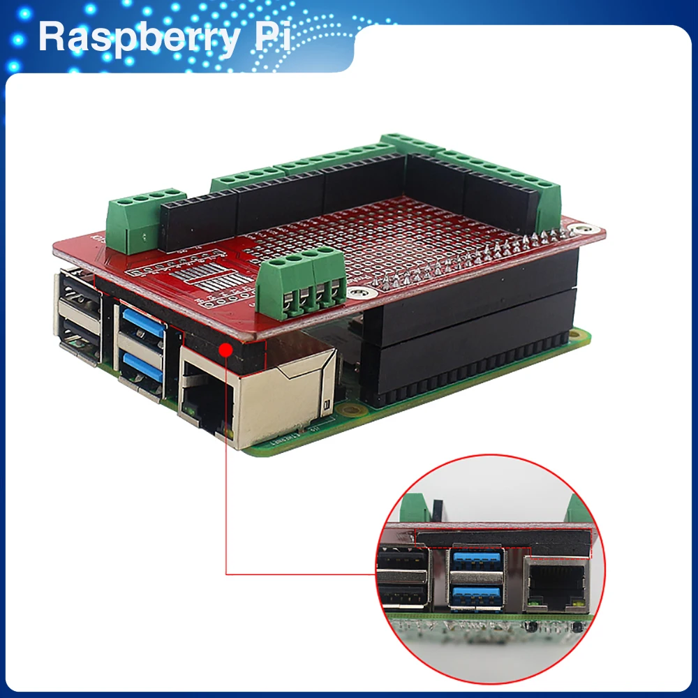 

ITINIT R103 Raspberry Pi Extension Board Accessories Prototype Board GPIO Expansion Plate for Raspberry Pi 4 Model B/3B+/3B