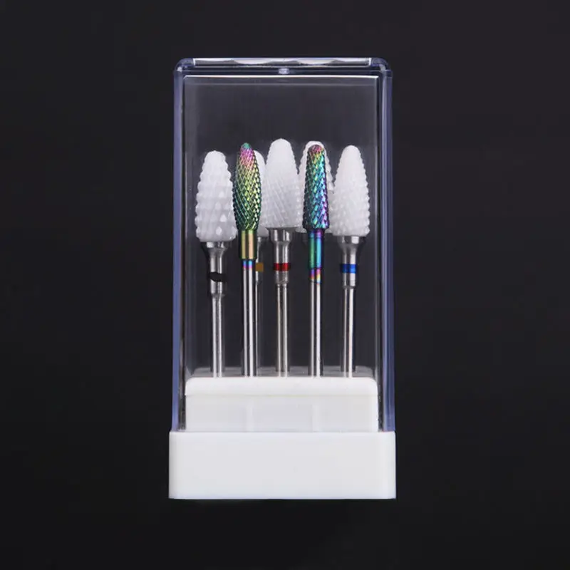 Мини-дрель для дизайна ногтей с 7 отверстиями ящик хранения сверл электрическая