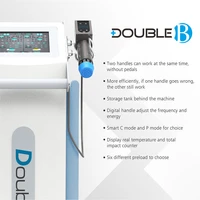 shockwave physiotherapy double channel 2 handles shock wave therapy equipment for ed and pain relieve