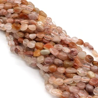 1pc natural red rutilated quartzs beaded fine agates stone loose beaded for making diy jewelry bracelet accessories size 6 8mm