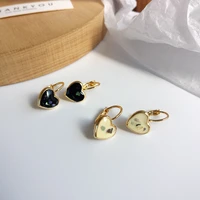 bilandi simple korean girls cute heart earrings shiny sweet earrings for women fashion accessories jewelry