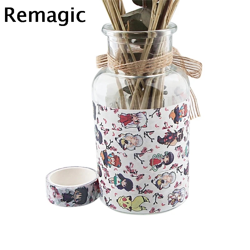 

20pcs Inuyasha Washi Tape Card Note Sealing Sticker Adhesive Washi Tape Diy Decorative Tapes Stationery School Office Supplies