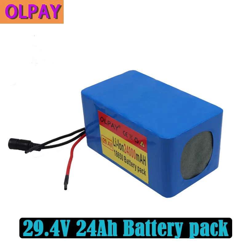 

7S4P 24000mAh high power 24AH 18650 Lithium Battery pack with BMS 29.4V Electric bicycle electric car backup power