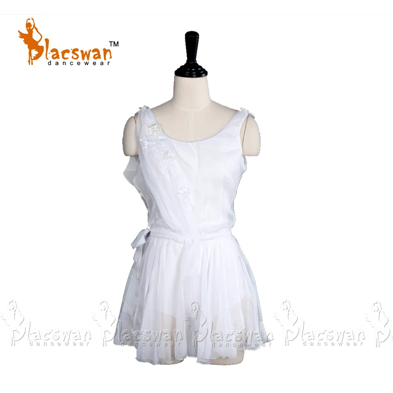 White Fading Chiffon Professional Cupid Ballet Dress Talisman Variation Stage Costume BT710