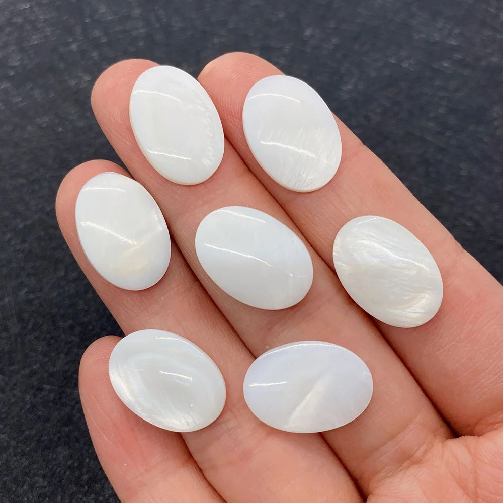 Белые Подвески из натуральной пресноводной ракушки в форме гусиного яйца для