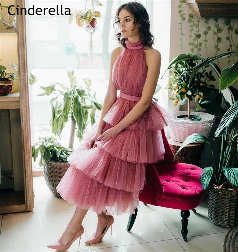 Золушка Милая с высоким воротником без рукавов длиной до щиколотки мягкое